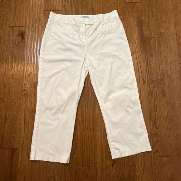 J. McLaughlin white crop wide leg pant size 14 - Picture 2 of 10